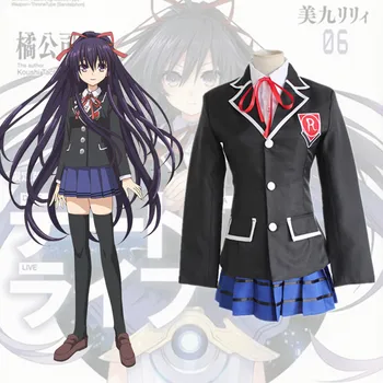 

Anime DATE A LIVE Cosplay Clothes Tokizaki Kurumi Cosplay Halloween Costume Yatogami Tohka School Uniform for girls