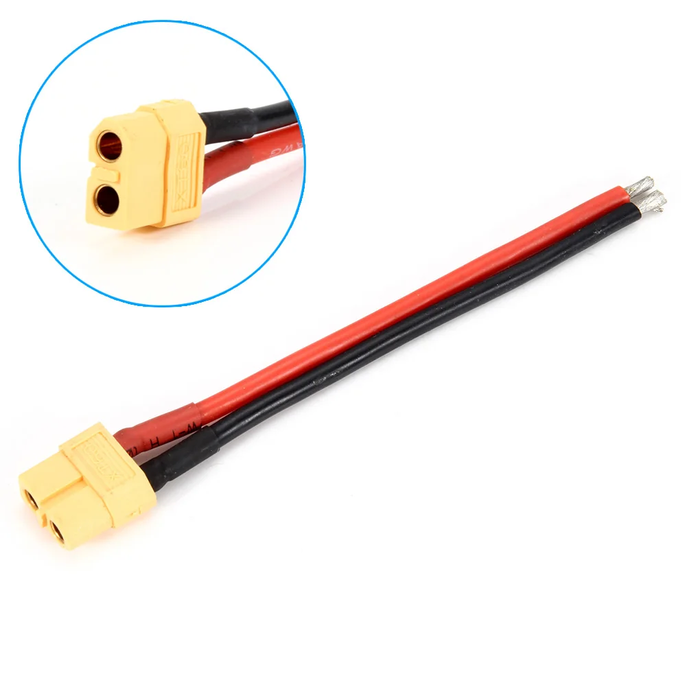 2 Pcs XT60 Plug Battery Male Female Connector 14AWG Terminal Cable Silicone Wire Fit For RC