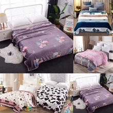 Sale 1pc 150x200cm Thick Warm Flannel Boy Girl Bedding Set Thick Warm Cartoon Coral Velvet Flannel