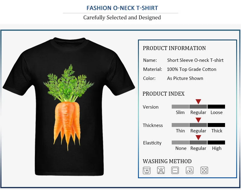 O-Neck Bunch of carrots 100% Cotton Fabric Men Top T-shirts Casual Short Sleeve Tops T Shirt Cute Casual Tee-Shirts Bunch of carrots