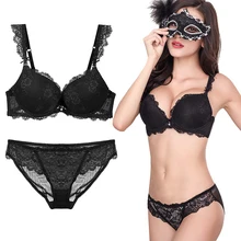 Vogue Secret, новинка, сексуальный бюстгальтер, набор, толстый, мягкий, пуш-ап, кружевной, Цветочный, женское нижнее белье, трусики, бюстгальтер, набор A B C 70 75 80 85
