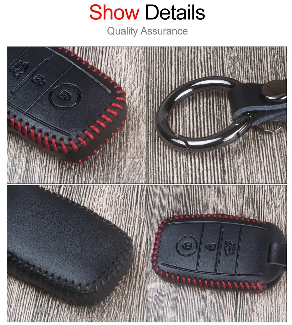 Leather Remote Key Case Cover For Kia Rio K2 Sportage 2018 2019 Cerato K3 Optima K5 Ceed Sorento Soul Forte Sportage R 2011-2015