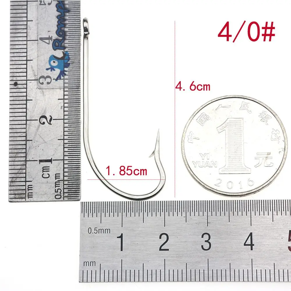 Rompin 50 шт./лот с длинным хвостовиком, колючие рыболовные крючки, серия О 'Шонесси, джиг крючок, джиг, Большой Крючок для рыбы, 9255-6#-7/0# джиг крючок, сталь - Цвет: size 4I0