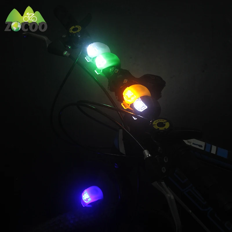 

Zocoo 2 Led flash Strobe Bike Lights Silicone Bicycle Cycling accessories mountain Head Front Rear Wheel Waterproof Safety Lamp