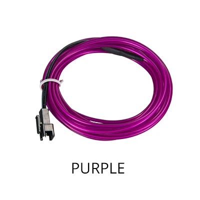 VooVoo 2 м/3 м/5 м/10 м 10 цветов DIY EL холодная линия Гибкая неоновая отделка интерьера Литье отделка полоски светильник для мотоциклов - Испускаемый цвет: Purple