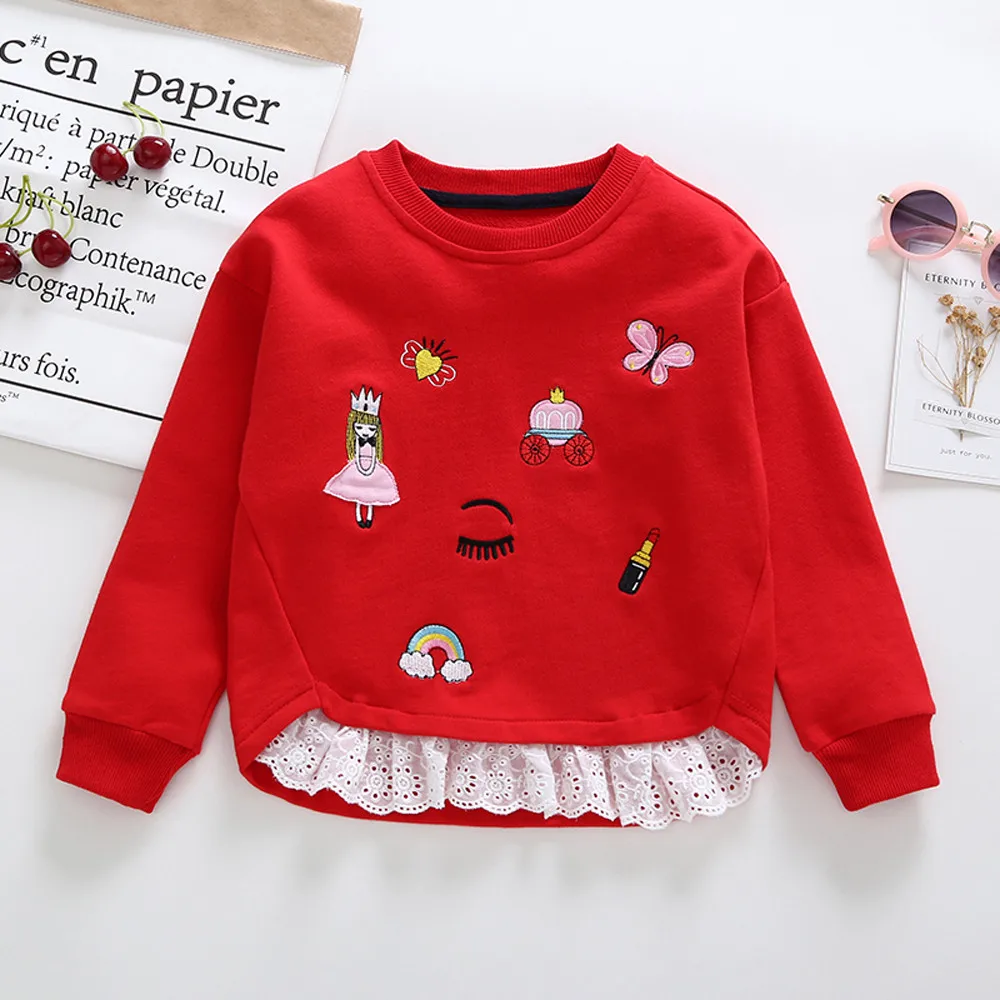 

Toddler Baby Girls Sweatshirts Hoodies Autumn Spring Winter Printed Sweater Long sleeve Tops kids clothing Infant Blouse