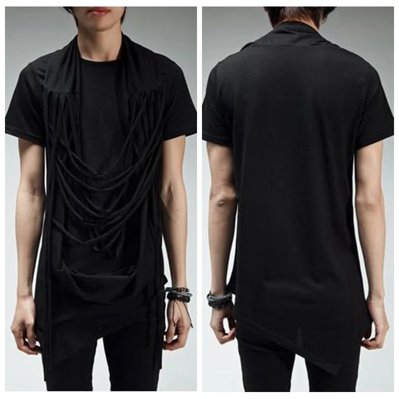 The boy Personality fashion short sleeve T-shirt Men's clothing of cultivate one's morality Clothes of stage performance The boy Personality fashion short sleeve T-shirt Men's clothing of cultivate one's morality Clothes of stage performance