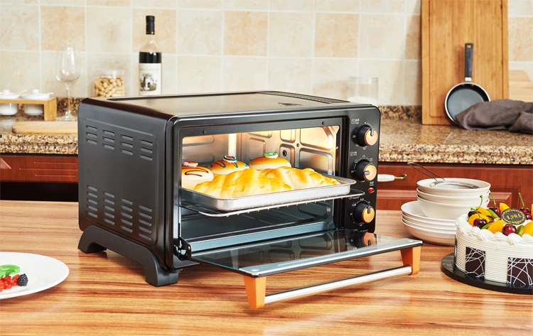 1500 Вт многофункциональная электрическая Одиночная печь домашняя выпечка торт мини 25л Автоматическая пекарь нержавеющая сталь жаровня горизонтальные печи