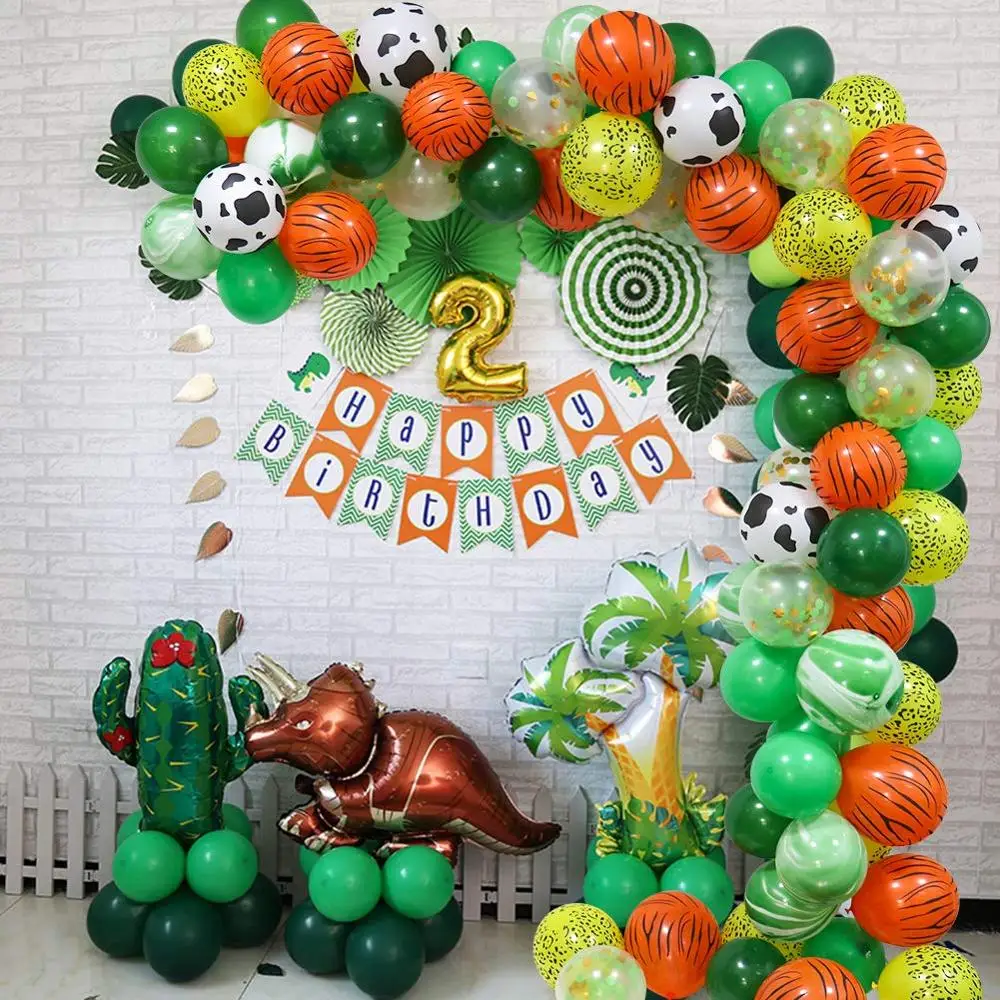 Лев Король тема 70 шт джунгли вечерние воздушные шарики для украшения для детей день рождения принадлежности