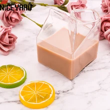 NICEYARD креативная термостойкая коробка для молока 250 мл квадратная стеклянная чашка ручная работа уникальный дизайн