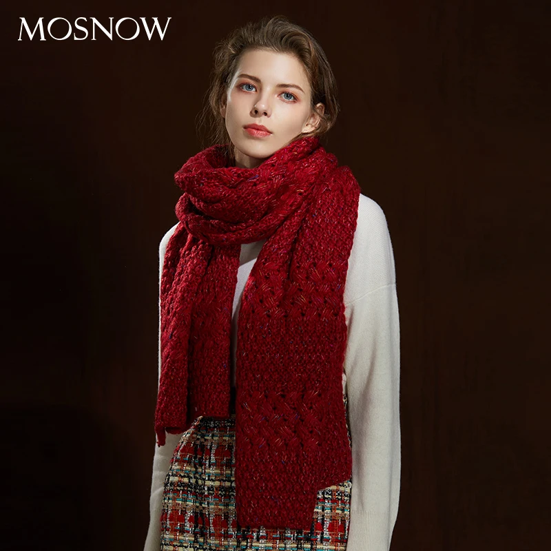 Зимний женский шарф, шерстяные вязаные толстые шарфы для женщин, новинка, самый популярный дизайн, шали, теплые женские шарфы, теплый женский шарф