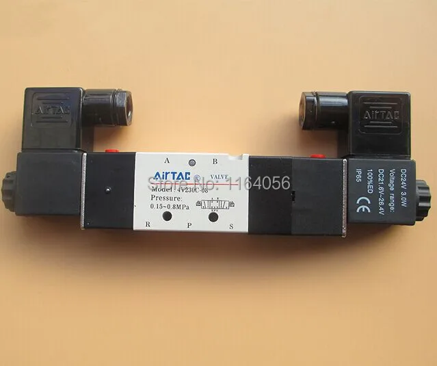 1х 1/4 ''порты 4V230C 08 DC 24V 3 положения 5 Way воздушный Соленоидный клапан|valve