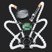 XT60 паяльная станция третий Пана рука USB Перезаряжаемые фонарик с увеличительным стеклом Стекло сварки инструмент с 6 шт. Руки помощи