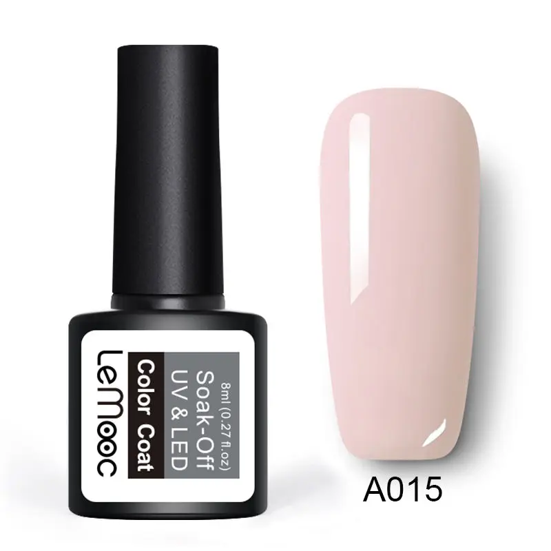 LEMOOC 8 мл серия Гель-лак для ногтей розовый серый серия 50 чистых цветов замачиваемый Светодиодный УФ-гель лак стойкий лак для ногтей - Цвет: A015