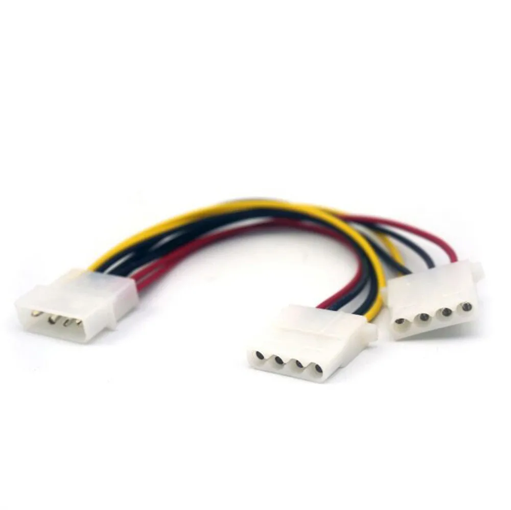 

Power Splitter Cable 18cm 2 Way 4 pin PSU Power Splitter Cable LP4 Molex 1 to 2 Cables#3$