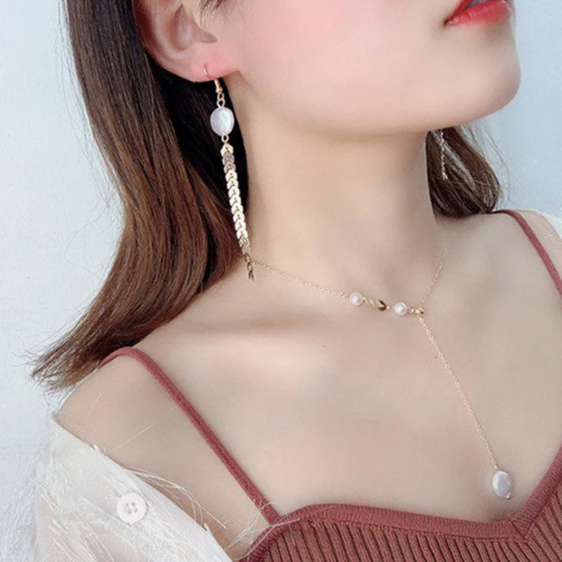 Серьги из пшеницы X 2019 серьги с имитацией жемчуга в форме виде ивы Простые Модные