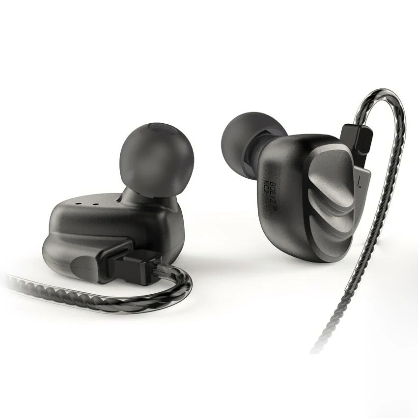 

GEOFOX KC2 2BA+2DD Hybrid Drive Metal In Ear Earphone HIFI DJ Monito Running Sport Earphone Earplug Headset 2Pin Detachable