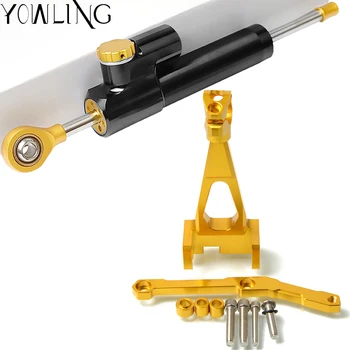 

Motorcycles Adjustable Steering Stabilizer Damper Complete Steering Mounting Bracket For Yamaha MT09 MT-09 MT 09 FZ09 2013-2017