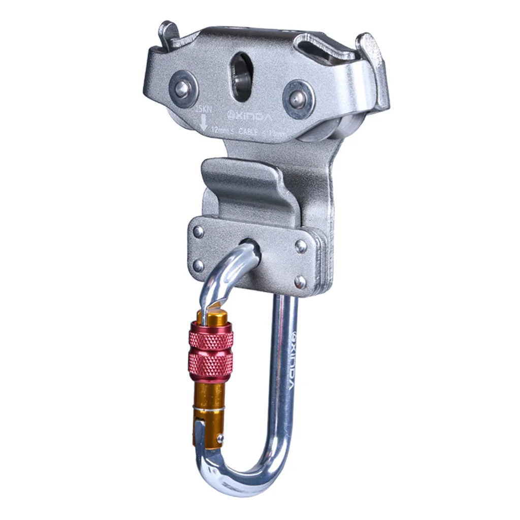 

Zip Line Cable Trolley Fast Speed Pulley and Carabiner Set Rappel Abseiling Rigging Arborist Safety Equipment