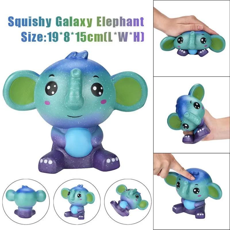 Jumbo Симпатичные Galaxy слон Squishy ароматические крем супер замедлить рост Squeeze игрушки для детей взрослых снимает стресс беспокойство #35