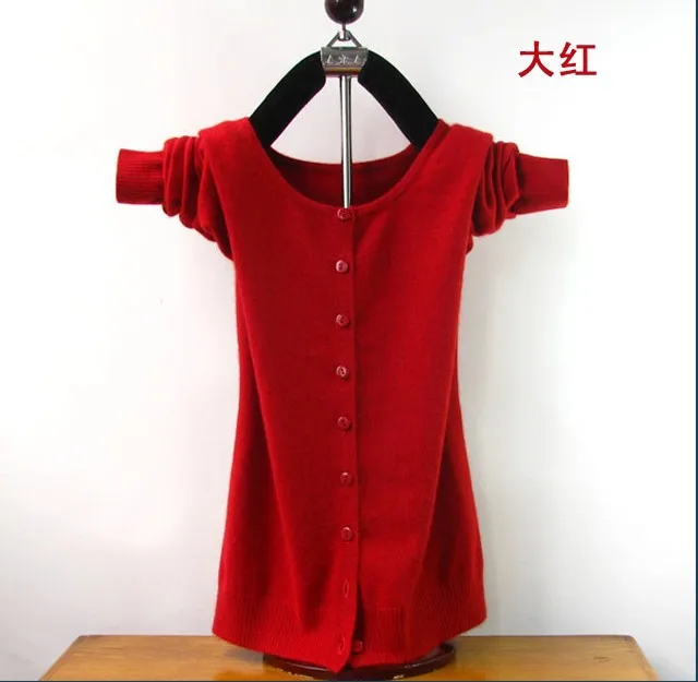 Осень и зима женский кашемировый кардиган с v-образным вырезом вязаная рубашка тонкая Корейская версия большого размера короткий свитер женское платье