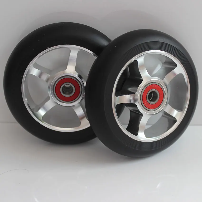 2PCS 100/110mm Stunt Scooter Wheels Multiple Choices With Aluminium Alloy Hub High elastic PU 608 ABEC-9 Bearings 88A Wheels 2PCS 100/110mm Stunt Scooter Wheels Multiple Choices With Aluminium Alloy Hub High elastic PU 608 ABEC-9 Bearings 88A Wheels