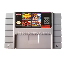 Super Nintendo SFC/SNES MS17 4 в 1 Видеоигры Картридж Консоли Карта США Версия Английского Языка Коллекция