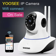 Sacam dual antenna camera dome HD 1080P Network Security home CCTV wi fi night vision ir cut with two ways audio
