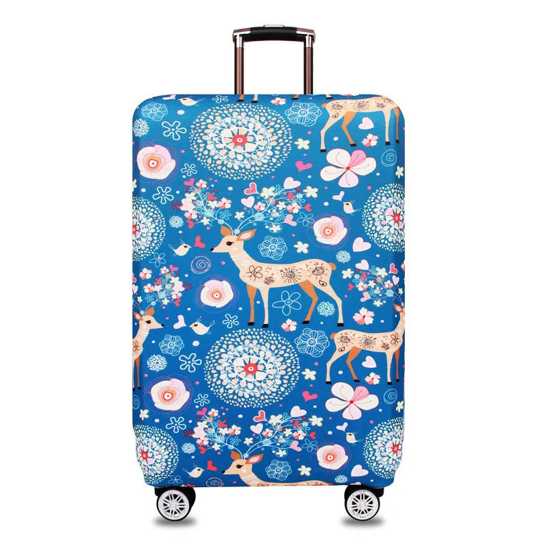 Милый мультяшный багажный чехол для путешествий, эластичный чехол для сумки на колесиках 19-32 дюйма, защитный чехол для багажа 268 - Цвет: Deer