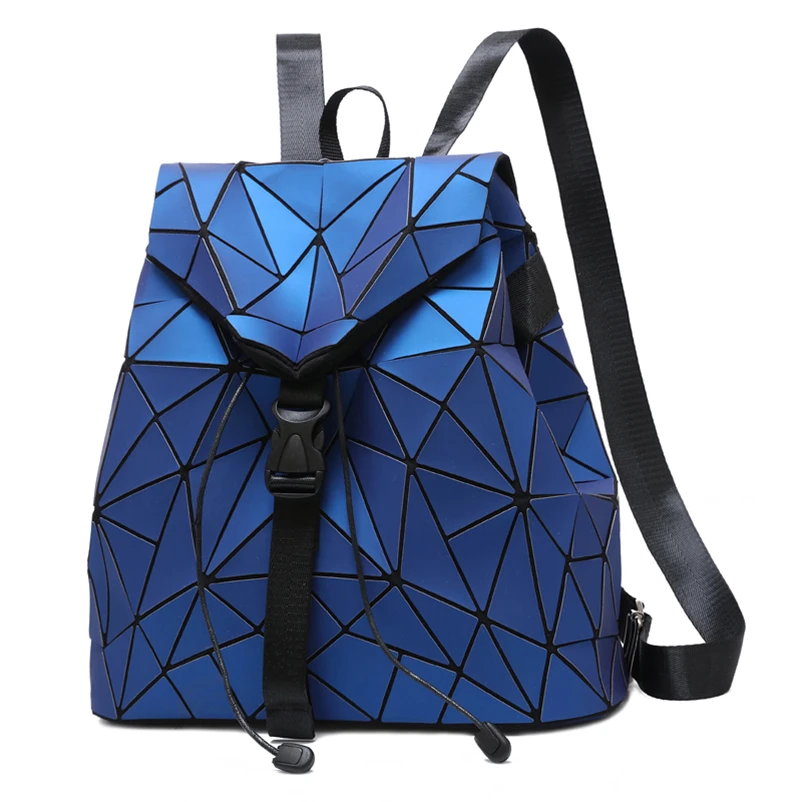 Nevenka Diamond Lattice Backpack Women Backpack Leather Creative Geometric Backpacks Drawstring Backpacks for Teenager Girl 201807