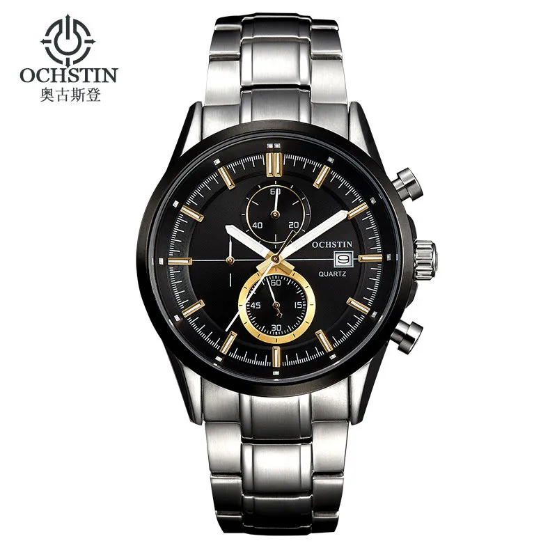 Элитный бренд ochstin Часы Для мужчин Водонепроницаемый модные Повседневное Спорт кварцевые часы платье Бизнес наручные часы час для Для мужчин