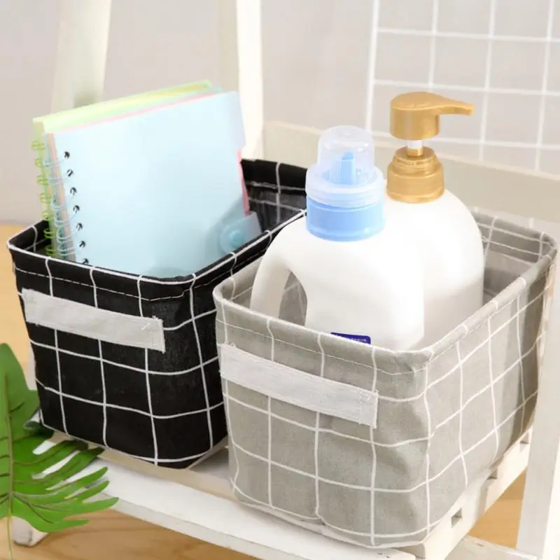 

Folding Storage Box Cloth Basket Bag Container Case Fabric Cube Drawer Organizer