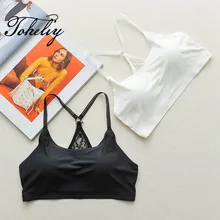 Летний женский бюстгальтер с белым бюстгальтером с бретельками на спине, с защитой от обмотки груди, сексуальное нижнее белье, жилет, короткий праймер