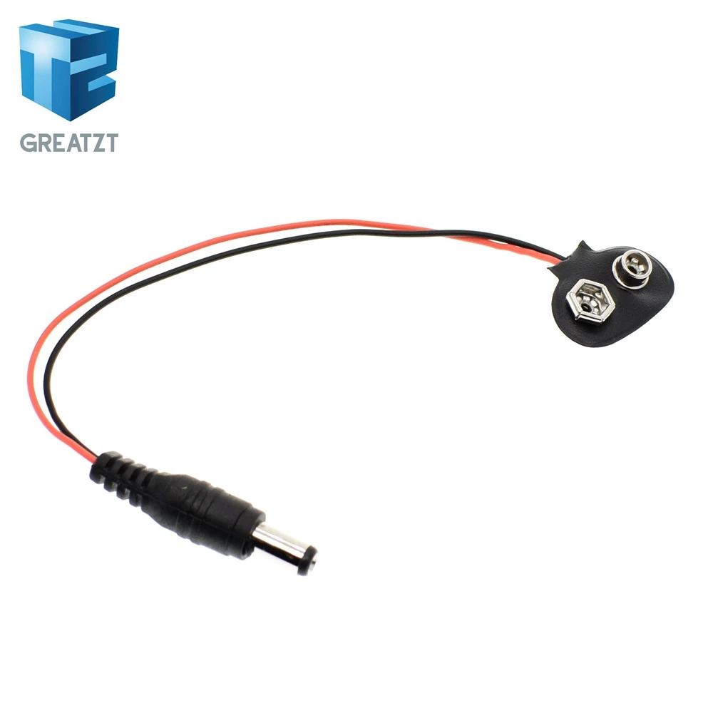 

GREATZT 90 DC 9V Battery button power plug for Arduino Mega 2560 1280 UNO R3 132 9V battery buckle
