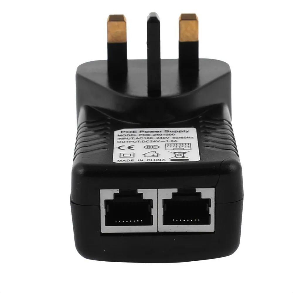 24VDC 1A 24 Вт POE(питание по Ethernet) Инжектор для видеонаблюдения POE ip-камера POE коммутатор Ethernet адаптер питания EU/UK/US/AU опционально