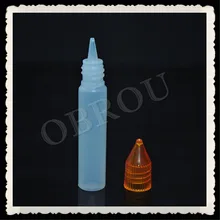 wholesale 2500pcs 10ml bottle for vape e liquid pe plastic dropper bottle with orange crystal screw cap