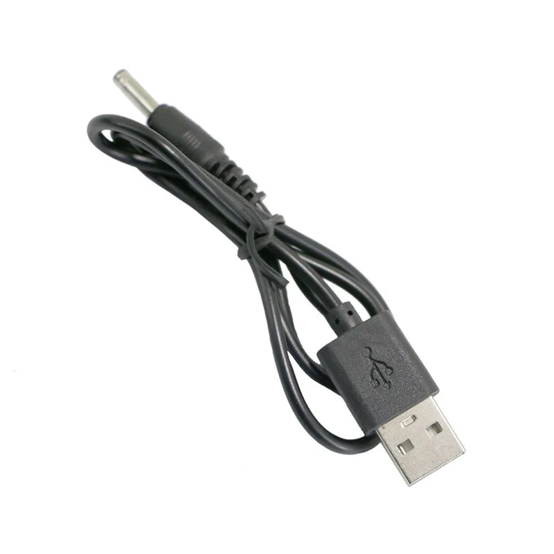

USB charging line USB to DC 3.5mm*1.35mm DC3.5 charge cable for headlight torch mini fan USB round charging line