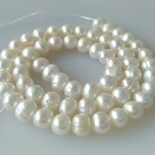 9-10 мм белый округлый пресноводный жемчуг свободные каменные бусины