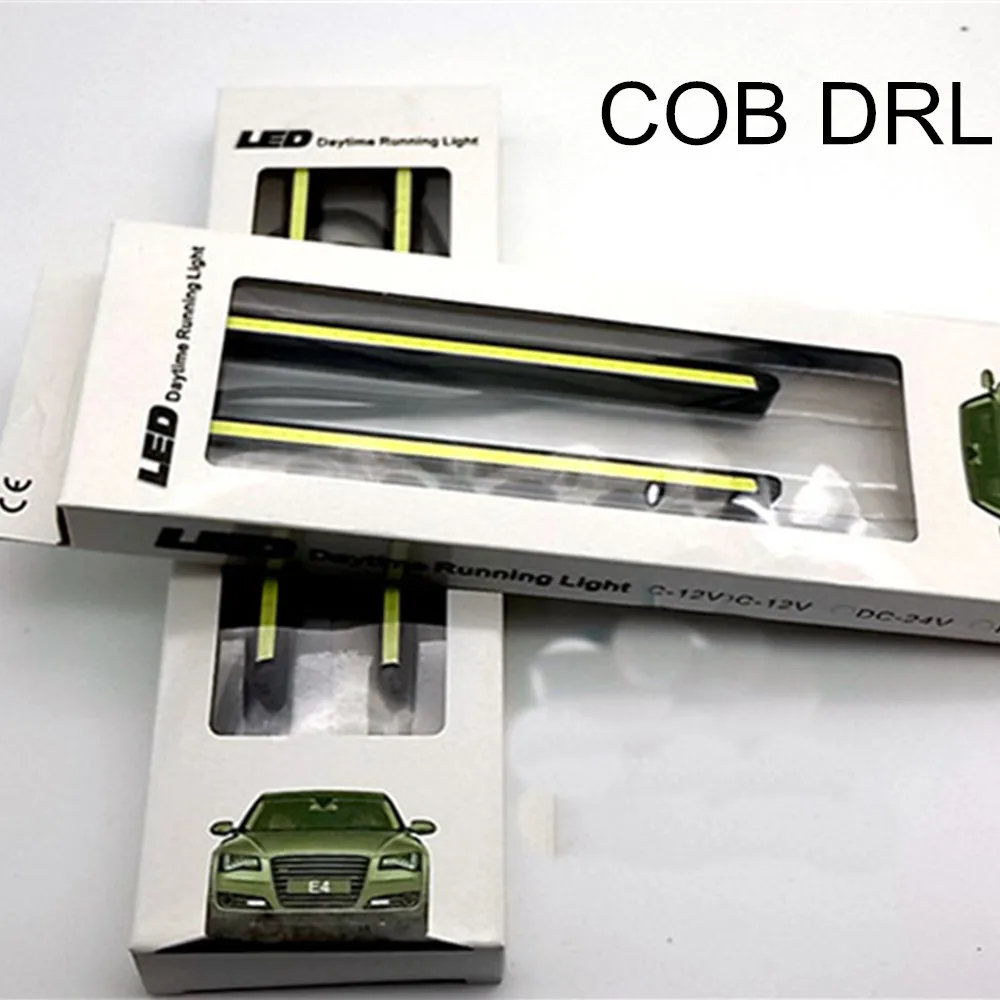Универсальный COB 12 Вт светодиодный COB светодиодный автомобильный фонарь для вождения, лампа для бега, Белый 2 шт. 12 В 12 Вт Автомобильный свет