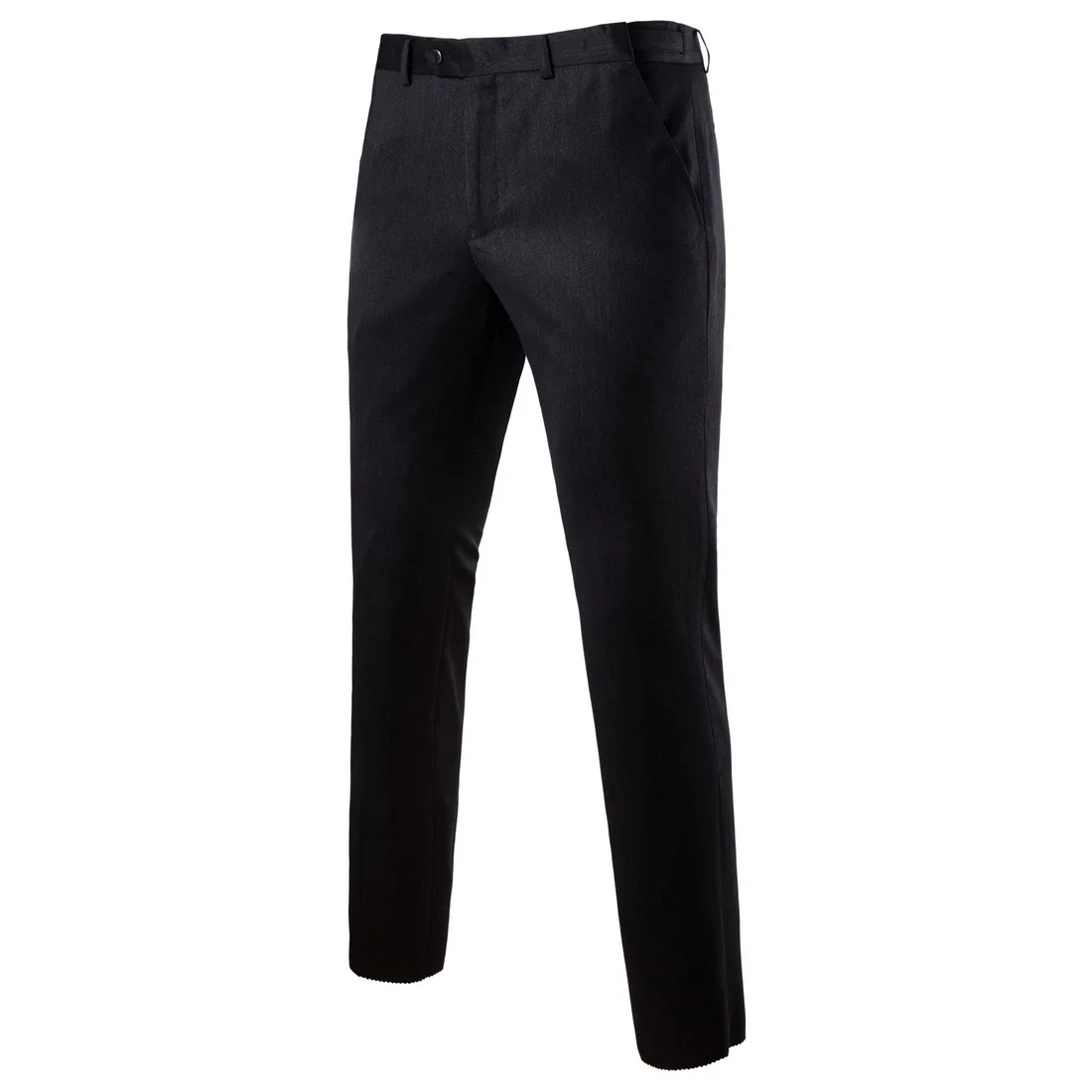 Высокое качество мужские облегающие костюмы свадебные для мужчин Formalwear черные