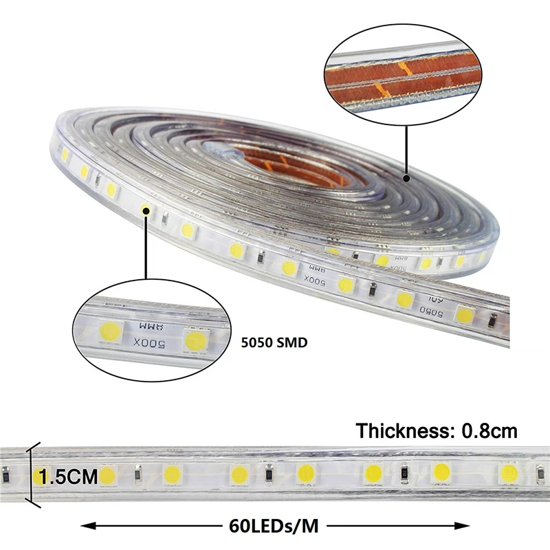 buy SMD5050 AC 220V LED Strip