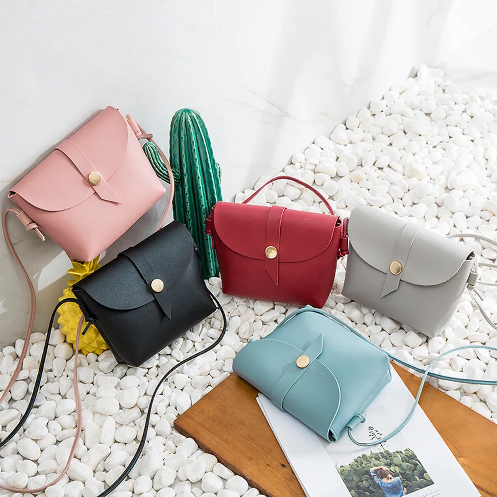 

xiniu Women Smal Phone Bag Candy Color One Shoulder Small Round Buckle Square Mini Mobile Phone Messenger Bag #w30