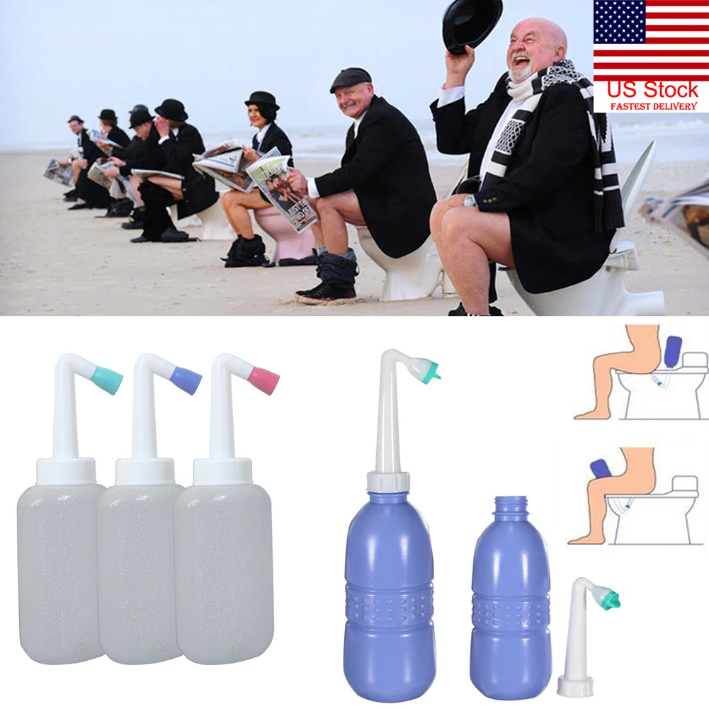 Random Color 450ml Portable Empty Bidet Bottle Handheld Travel Toilet Hand SpraySeat Water