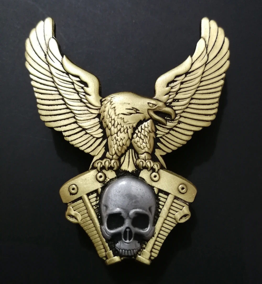 NEWEST MOTORCYCLE SKULL PINS BADGES BROOCHES FOR BIKER JACKET VEST
