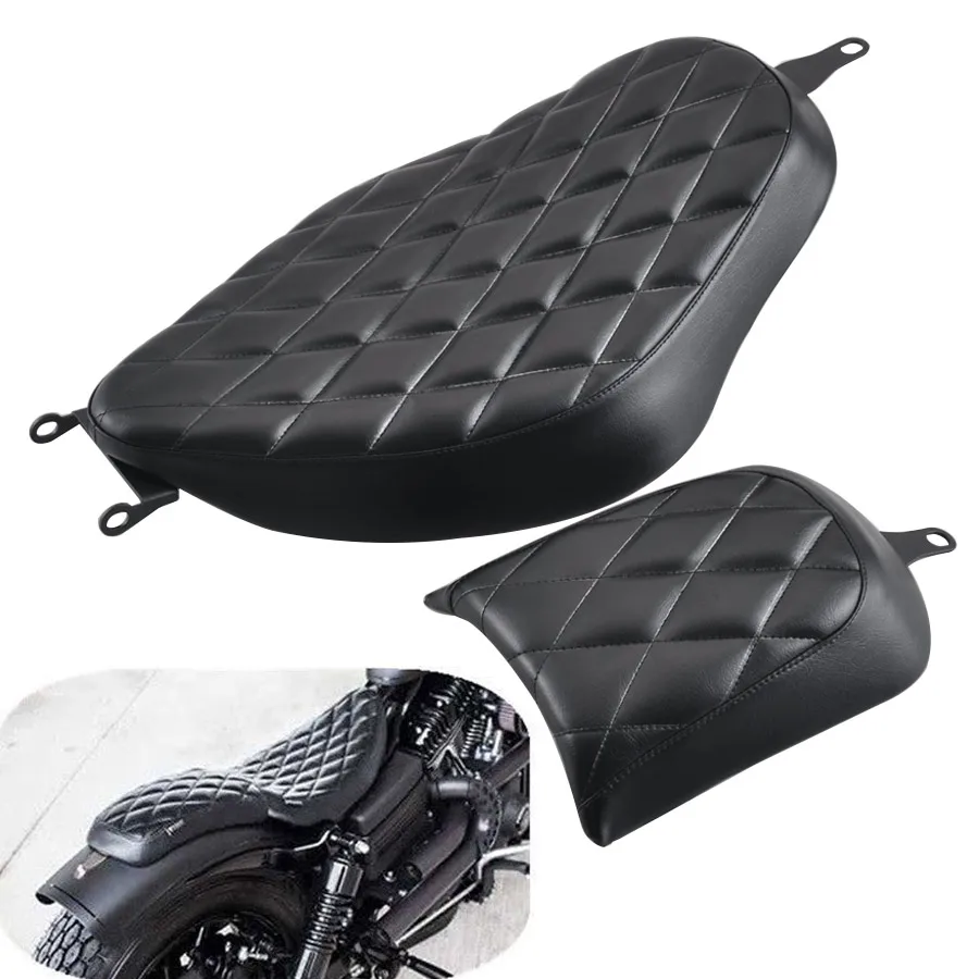 Asiento de pasajero para motocicleta, asiento doble para Harley Sportster XL 883 1200 Iron 883| | AliExpress