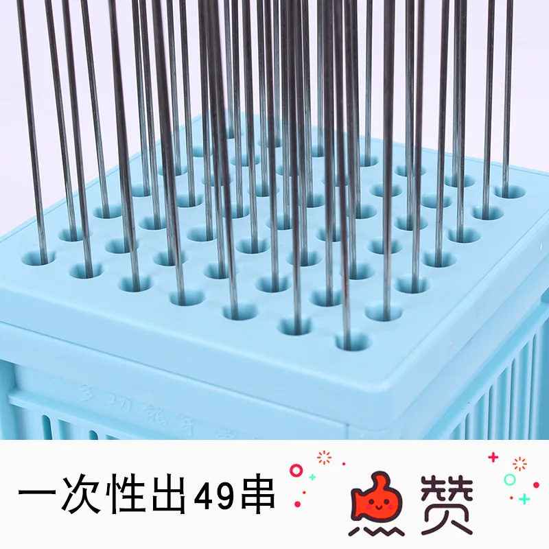 

New product stringer wholesale skewer barbecue tool 49 string wear meat skewer meat artifact meat machine bbq fans creative