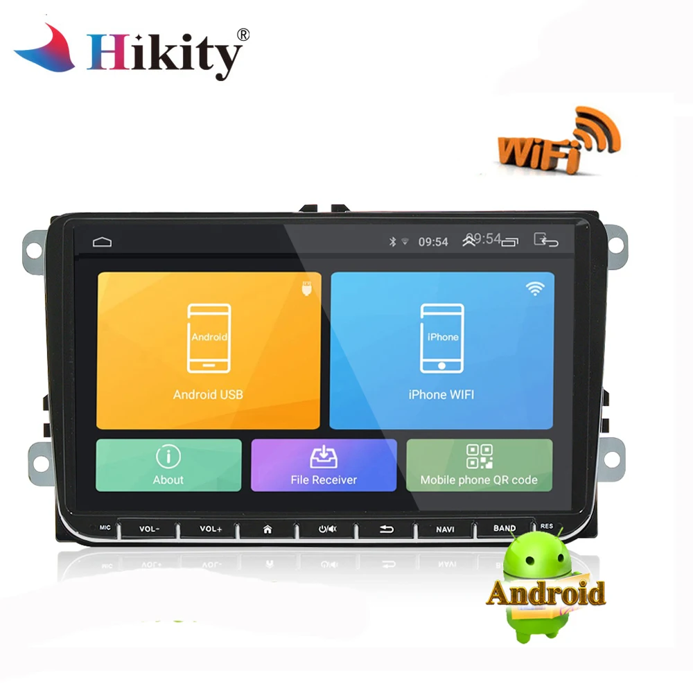 

Hikity Car Multimedia player 2 Din Android GPS Navigation 9" Car Radio Stereo For VW/Volkswagen/Golf/Polo/b7/SEAT/Skoda Canbus