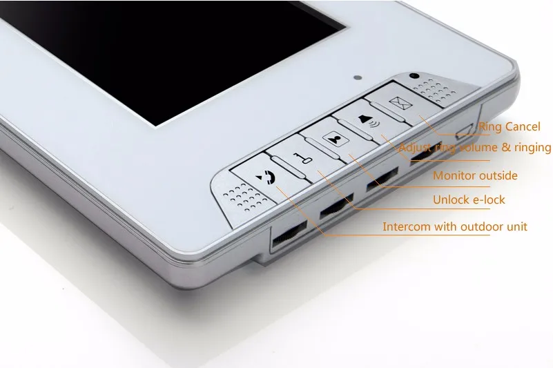Проводной " видео домофон системы белый монитор+ 700TVL открытый RFID код клавиатуры номер камеры+ пульт дистанционного управления