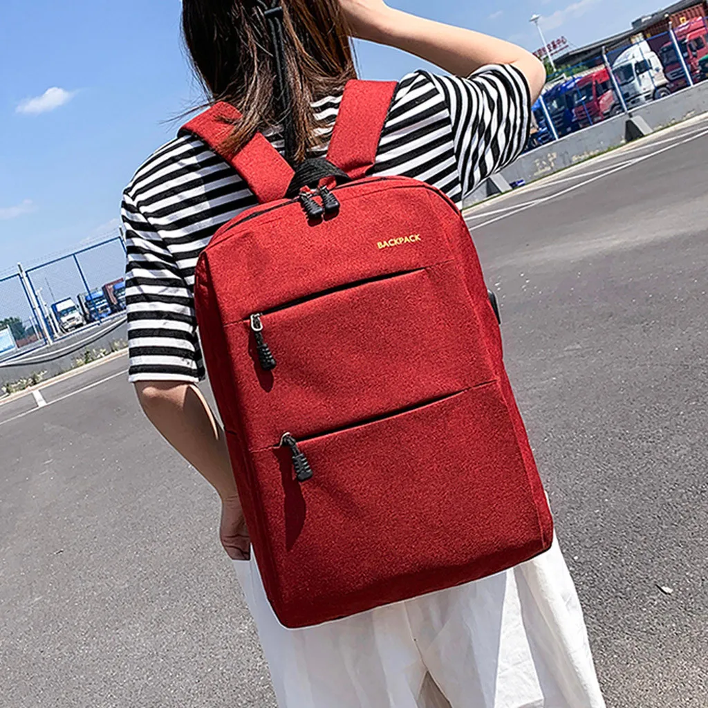 

xiniu 2019 red solid Women Computer Backpack Shoulder Bag Notebook Bag Business Casual Backpack Bag #4