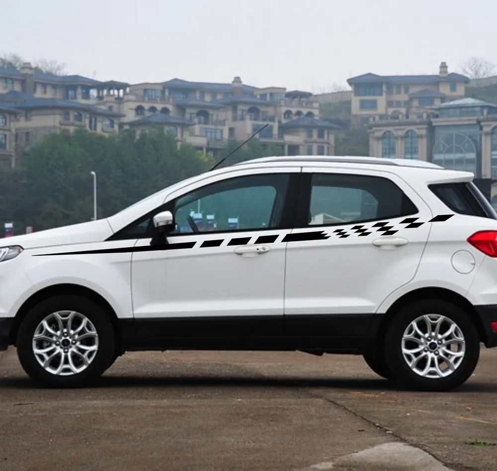 Автомобильная наклейка гоночная полоса спортивный флаг 115 дюйма для Ecosport